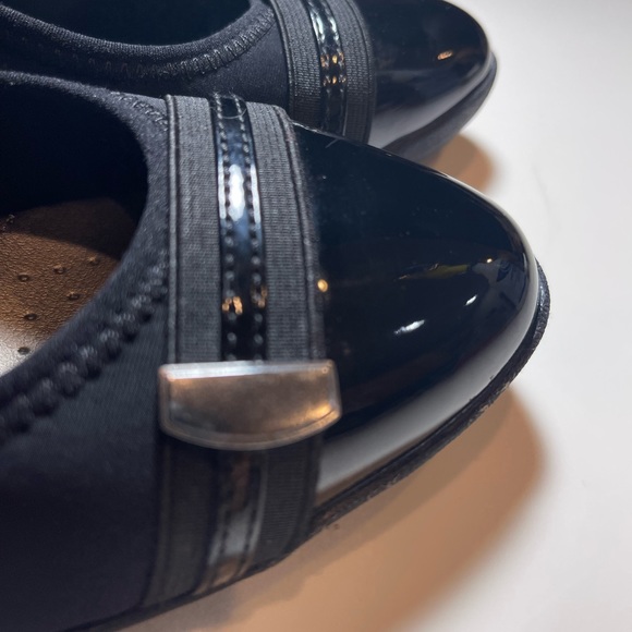 TIME AND TRU Women's Shoes Black Fabric Patient Leather Platform Pamps Size:9.5 - Picture 6 of 9